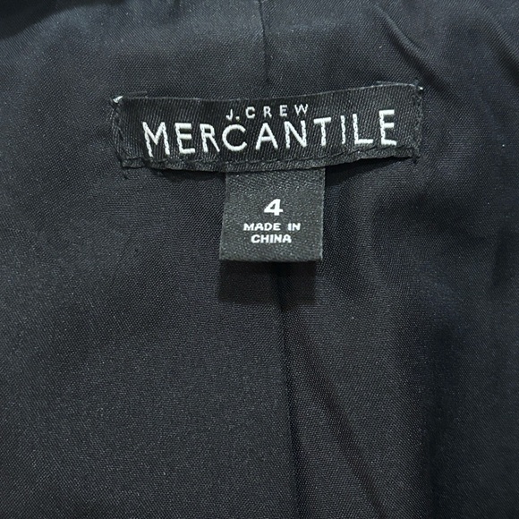 J.Crew Mercantile Black Full Zip Wool Blend City Coat in Size 4 - Picture 11 of 15